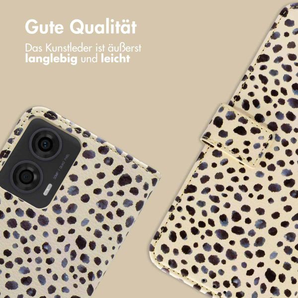 imoshion Design Klapphülle für das Motorola Moto G24 Power - Black And White Dots