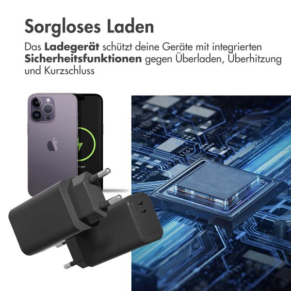 imoshion 35 Watt Ladegerät | Mit 2 USB-C-Anschlüssen - Schwarz