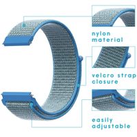 imoshion Nylonarmband für das  Samsung Galaxy Watch 4 / 5 / 6 / 7 / FE (20 mm) - Blau