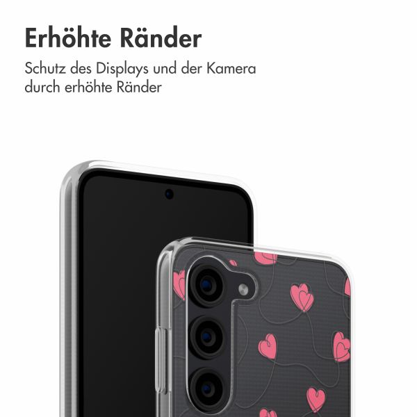 imoshion  Design Hülle für das Samsung Galaxy S23 - Dusty Rose Connected Hearts