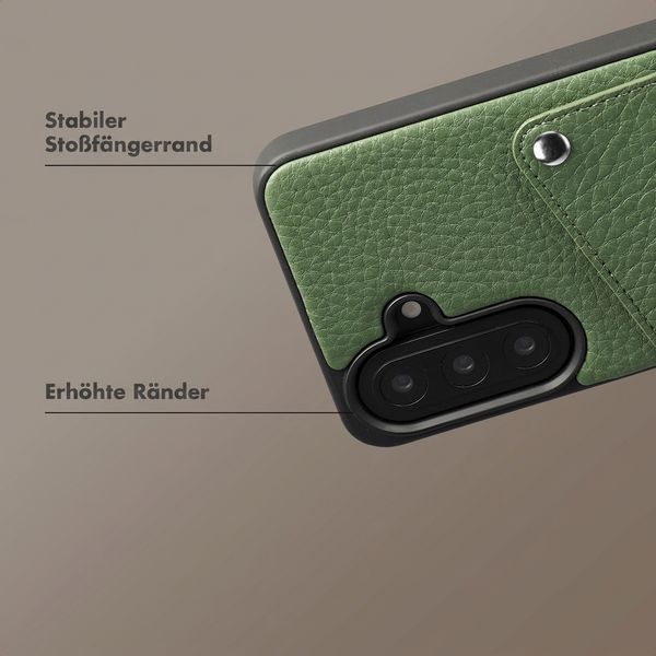 Selencia Riva Back Cover mit Kartenfach Samsung Galaxy A57 (5G) - Sage Green