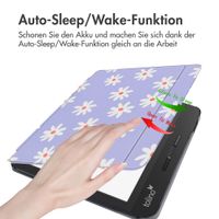 imoshion Design Slim Hard Case Sleepcover mit Stand Tolino Vision 5 - Flowers Distance