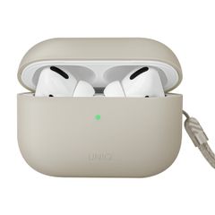 Uniq Lino Hybrid Liquid Silicone Case für Apple AirPods Pro 2 - Beige Ivory