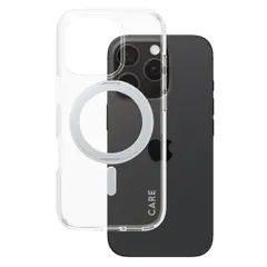 CARE by PanzerGlass Kickstand Case MagSafe für das iPhone 16 Pro - Silber