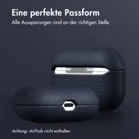 Accezz Echtes Leder Case Apple AirPods Pro - Dunkelblau