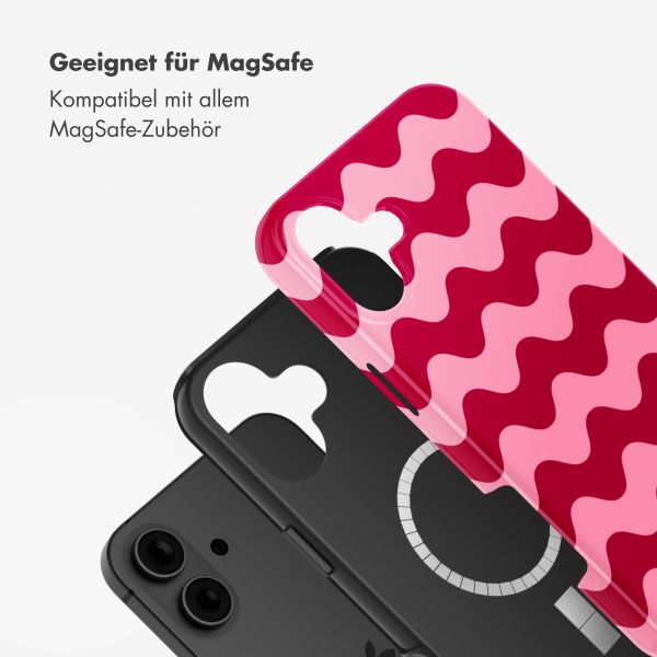 Selencia Vivid Tough Back Cover mit MagSafe für das iPhone 16 - Wave Vibes Lipstick