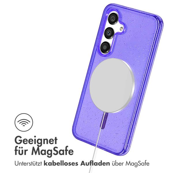 imoshion Sparkle Back Cover mit MagSafe Samsung Galaxy S24 - Glitzer Violett
