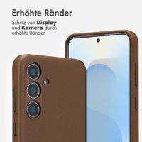 Accezz MagSafe Leather Backcover Samsung Galaxy S25 - Kaffeebraun