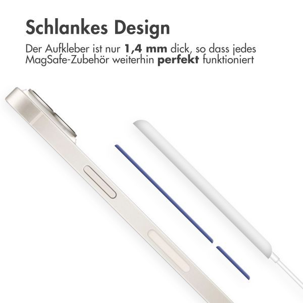 imoshion MagSafe-Aufkleber mit Installationshilfe - Dunkelblau