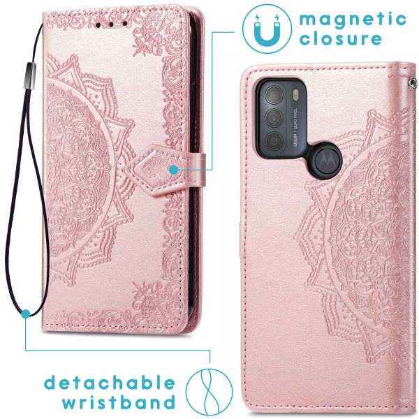 imoshion Mandala Klapphülle Motorola Moto G50 - Roségold