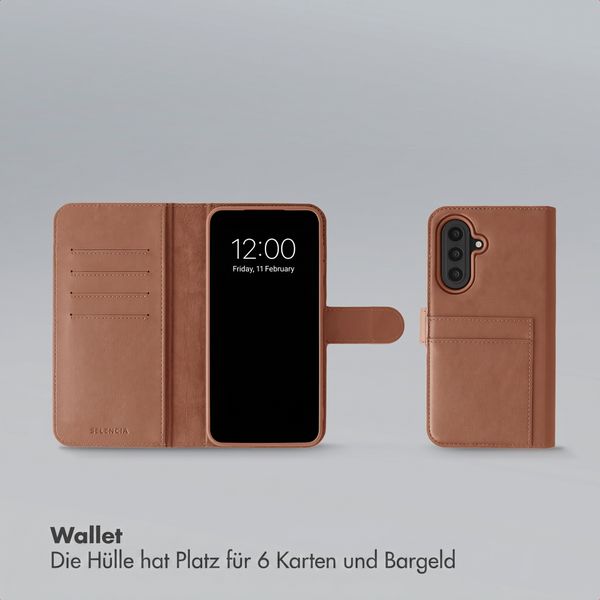 Selencia Olyn Abnehmbare Bookcase mit MagSafe Samsung Galaxy A57 (5G) - Braun