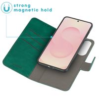 imoshion Entfernbare 2-1 Luxus Klapphülle Samsung Galaxy S25 Edge - Dunkelgrün