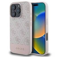 Guess Bottom Stripe 4G Back Cover für das Apple iPhone 16 Pro - Rosa