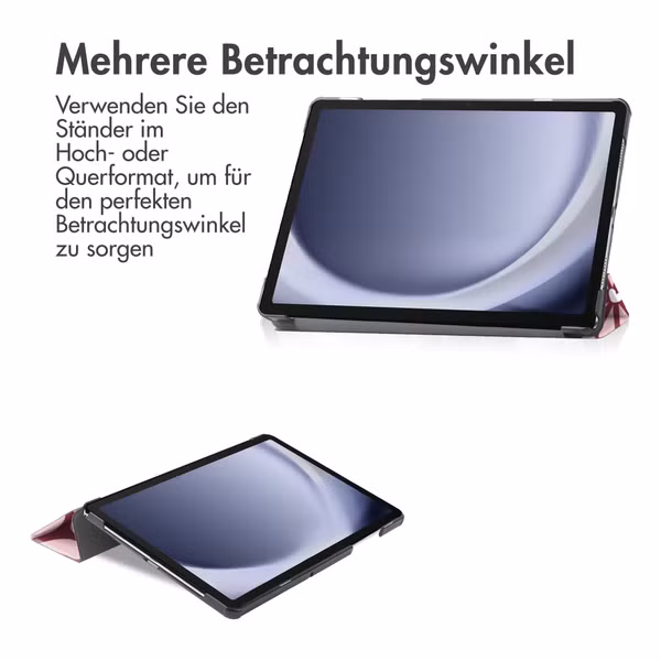 imoshion Design Trifold Klaphülle Samsung Galaxy Tab A11 / A9 Plus - Bloom Love Blush
