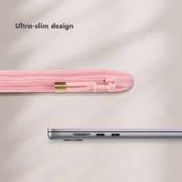 Selencia Cord Laptop Hülle 15-16 Zoll - Laptop Sleeve - Soft Blush