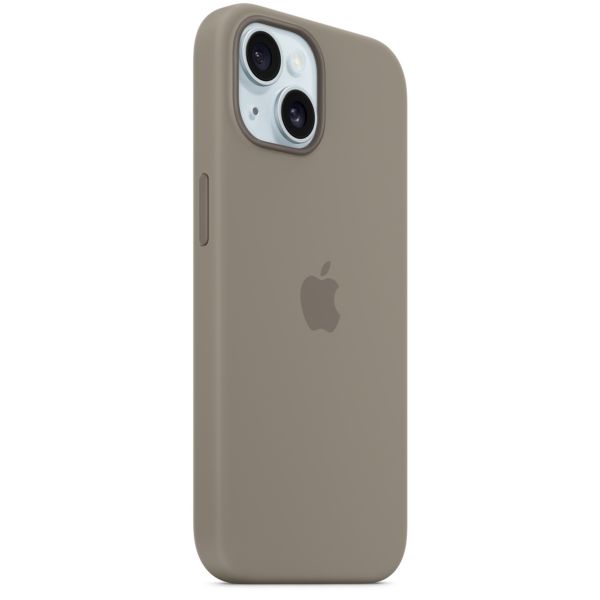 Apple Silikon-Case MagSafe für das Apple iPhone 15 - Clay