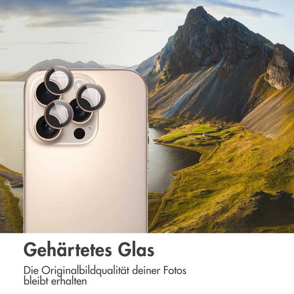 imoshion 2er-Pack Objektivschutz für Kamera für das Apple iPhone 16 Pro / 16 Pro Max - Desert / Titanium
