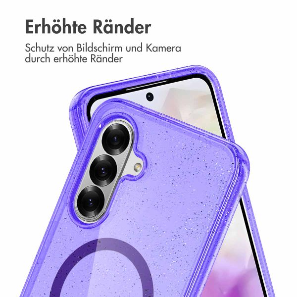 imoshion Glitzer Back Cover mit MagSafe Samsung Galaxy A56 - Glitzer Violett