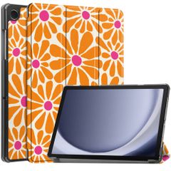 imoshion Design Trifold Klaphülle Samsung Galaxy Tab A11 Plus / A9 Plus - Orange Flower Connect