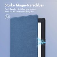 imoshion Canvas Sleepcover Klapphülle Kobo Nia - Dunkelblau