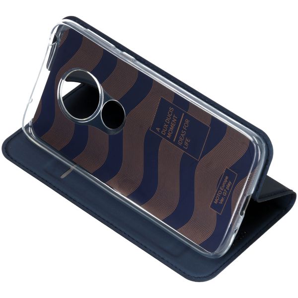 Dux Ducis Slim TPU Klapphülle Dunkelblau für das Motorola Moto G7 Play