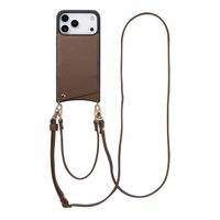 Selencia Nova HandyHülle mit Kordel und Kartenhalter Apple iPhone 17 Pro Max - Mocha Brown