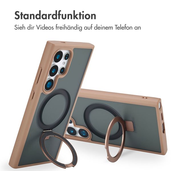Accezz Ring Stand Backcover mit MagSafe Samsung Galaxy S24 Ultra - Braun