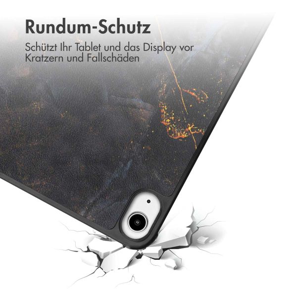 imoshion Design Trifold Klaphülle Apple iPad Mini 7 (2024) / iPad Mini 6 (2021) - Black Marble