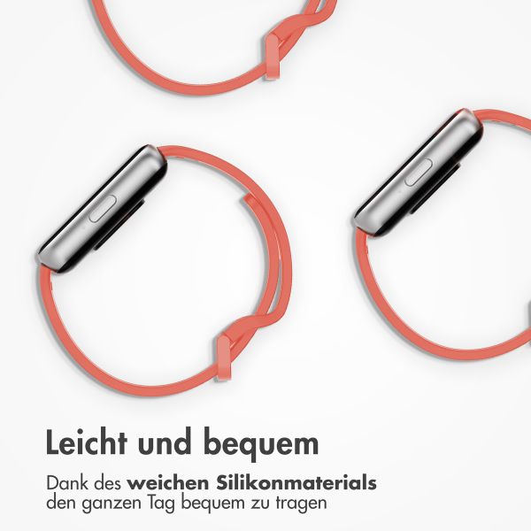 imoshion Silikonband⁺ für die Apple Watch Series 1 bis 10 / SE / Ultra (2) (44/45/46/49 mm) - Coral - Größe M/L