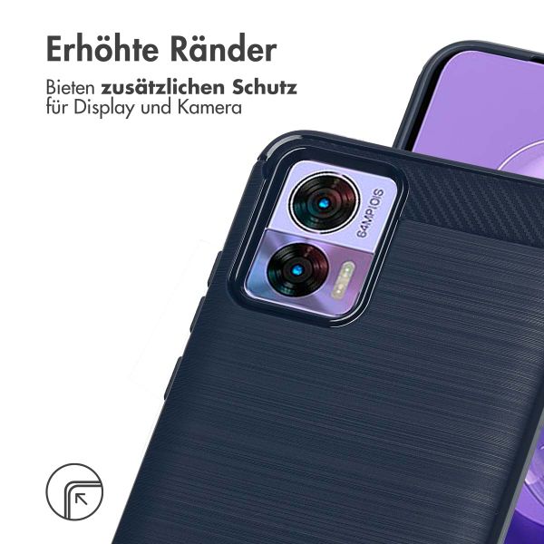 imoshion Brushed Back Cover Motorola Edge 30 Neo - Dunkelblau