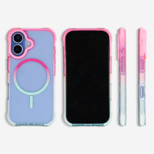 Selencia Gradient MagSafe Back Cover Apple iPhone 17 - Rosa / Blau