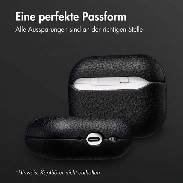 Accezz Echtleder Case  Apple Airpods Pro 3 - Schwarz