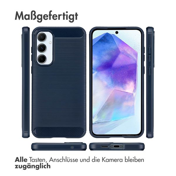 imoshion Brushed Back Cover für das Samsung Galaxy A55 - Dunkelblau