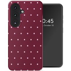 Selencia Vivid Rückabdeckung mit MagSafe Samsung Galaxy S26 FE - Happy Dots Burgundy