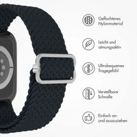 imoshion Gewebtes Nylonarmband für die Apple Watch Series 1 bis 9 / SE (38/40/41 mm) | Series 10 (42 mm) - Dunkelgrau