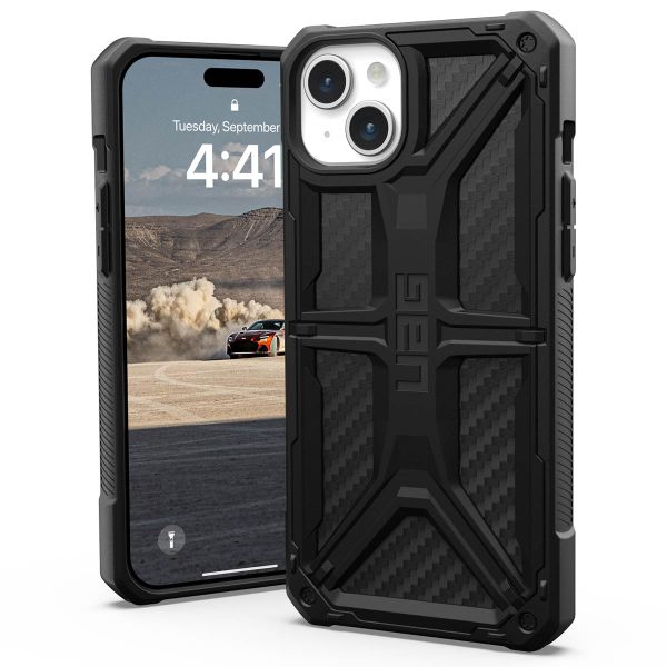 UAG Monarch Backcover für das iPhone 15 Plus - Carbon Fiber