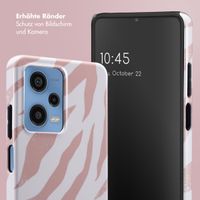 Selencia Vivid Tough Back Cover für das Xiaomi Redmi Note 12 Pro - Colorful Zebra Old Pink