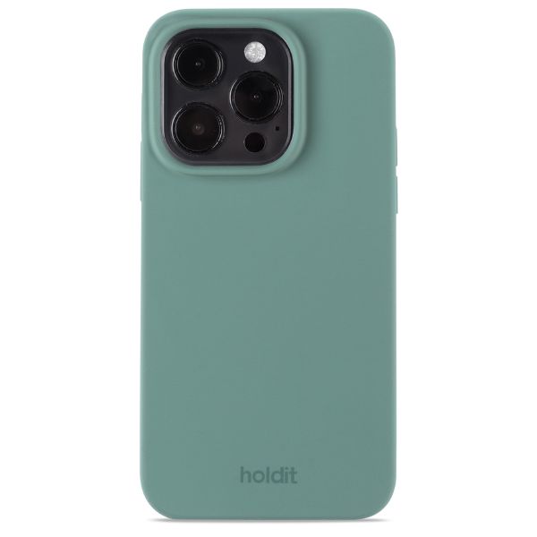 Holdit Silicone Case für das iPhone 15 Pro - Moss Green