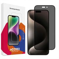 Accezz Privacy Displayschutz aus gehärtetem Glas Apple iPhone 15 Pro