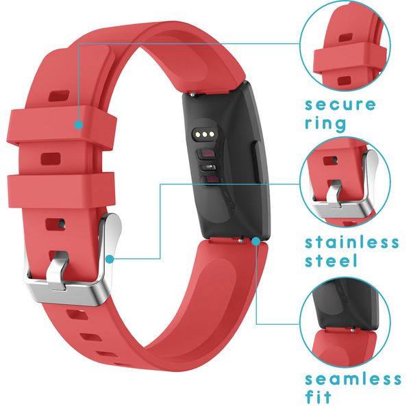 imoshion Silikonband für die Fitbit Inspire - Rot