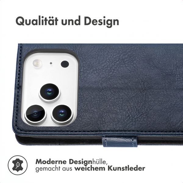 imoshion Luxuriöse Klapphülle Apple iPhone 18 Pro / 17 Pro - Dunkelblau