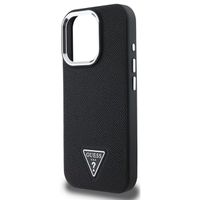 Guess Grained Triangle Case MagSafe Apple iPhone 16 Pro - Schwarz