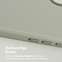 Accezz MagSafe Leather Backcover Apple iPhone 17 - Light Grey