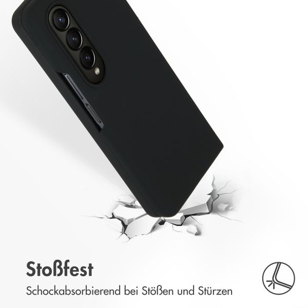 Accezz Liquid Silikoncase für das Samsung Galaxy Z Fold 4 - Schwarz