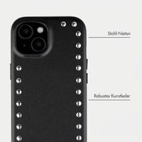 Selencia Studs Backcover mit MagSafe Apple iPhone 15 - Velvet Black