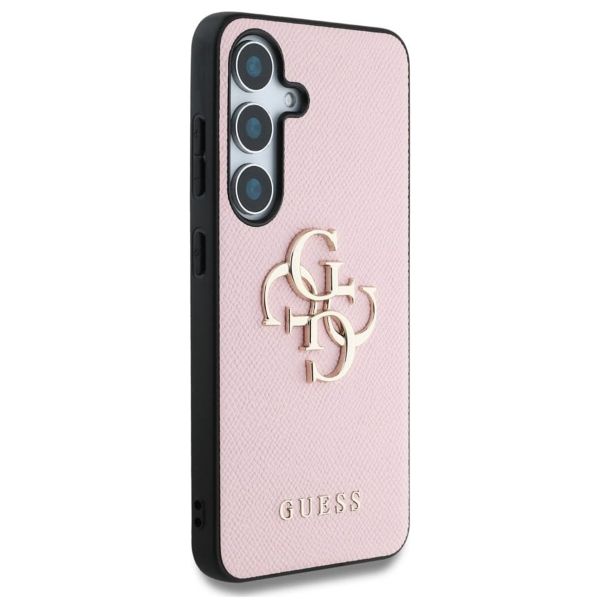 Guess 4G Metal Logo Saffiano Backcover Samsung Galaxy S25 Plus - Rosa