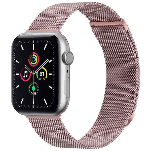 imoshion Mailändische Magnetarmband für die Apple Watch Series 1-10 / SE / Ultra (2) - 42/44/45/46/49 mm - Größe M - Rosa