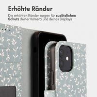 imoshion Design Klapphülle Apple iPhone 12 (Pro) - Smoke Green Flowers