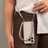 Selencia Handyketten Set mit Perlen und Elastikbändern - Greige