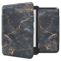 imoshion Design Slim Hard Case Sleepcover für das Kobo Clara Colour / Clara BW / Tolino Shine 5 / Shine Color - Black Marble